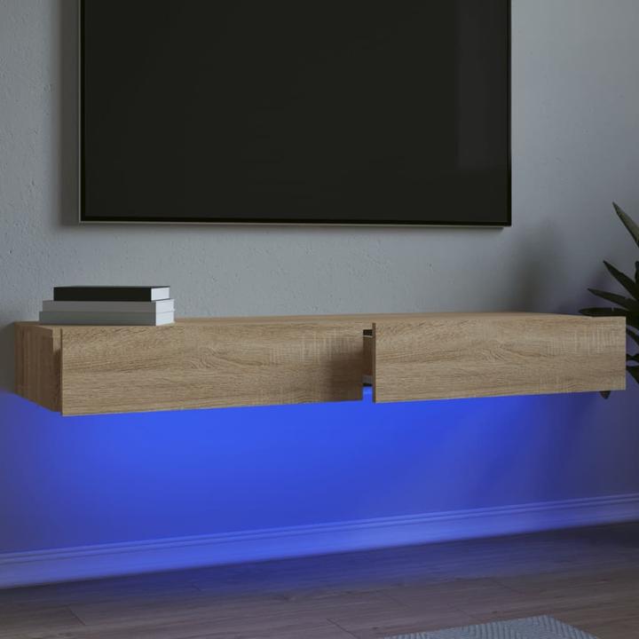 Produktbild VidaXL TV Schrank mit LED-Leuchten Fernsehschrank Lowboard 2 Stk. Sonoma-Eiche