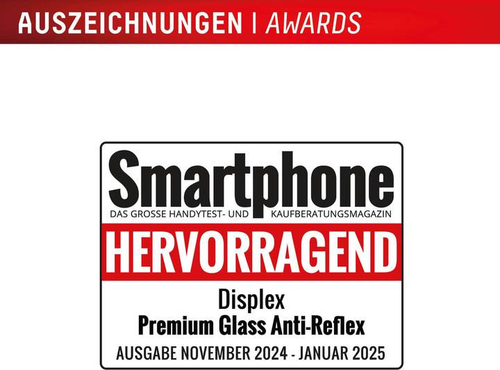 Energie-Label Displex Premium Glass, Full Cover Anti-Reflex Panzerglas (1 Stück, Apple iPhone 16 Pro Max)