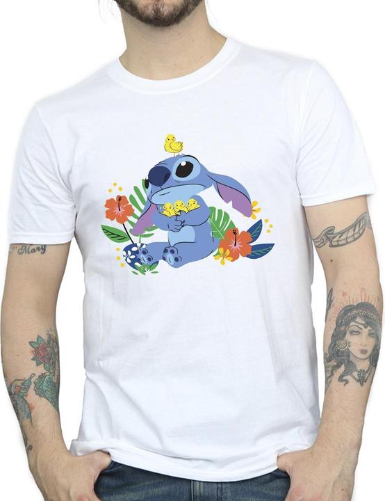 Actual product image Disney Mens Lilo & Stitch Birds T-Shirt (L)