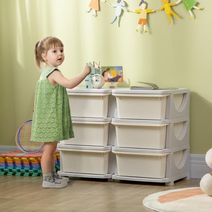 Produktbild Homcom Kinderschubladenschrank mit abgerundete Kanten