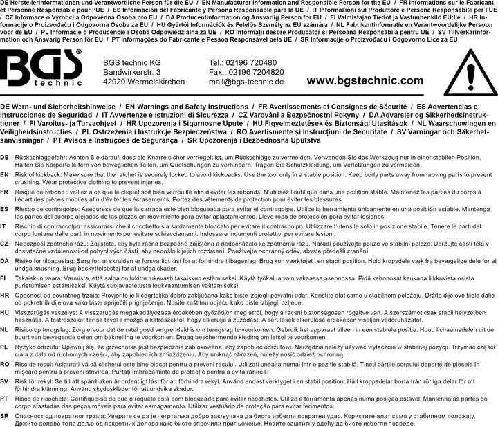 Produktbild BGS Durchsteckknarre Abtrieb Innenvierkant 12,5 mm (1/2")
