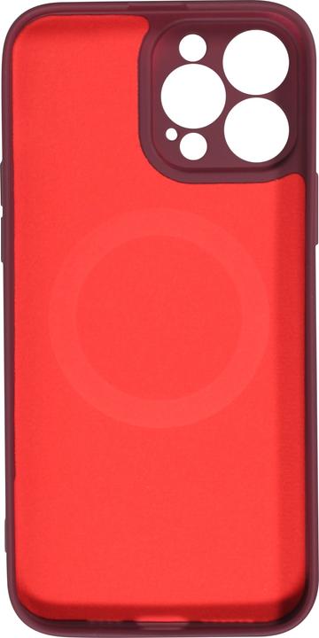 Actual product image PhoneLook Soft shell silicone cover with MagSafe and camera protection Bordeaux (Apple iPhone 13 Pro)