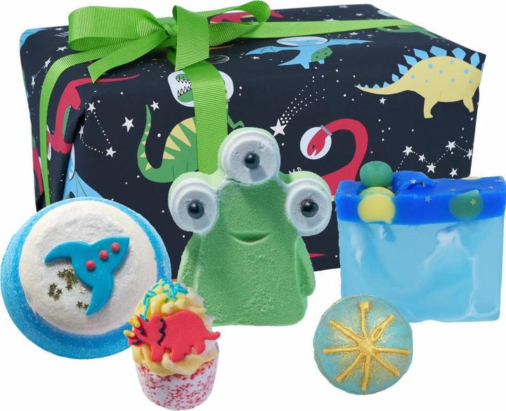 Immagine prodotto Bomb Cosmetics SET Dino-mite kosmiczne kule do kąpieli 4szt. + mydło 1szt. (Set per la cura dei capelli)