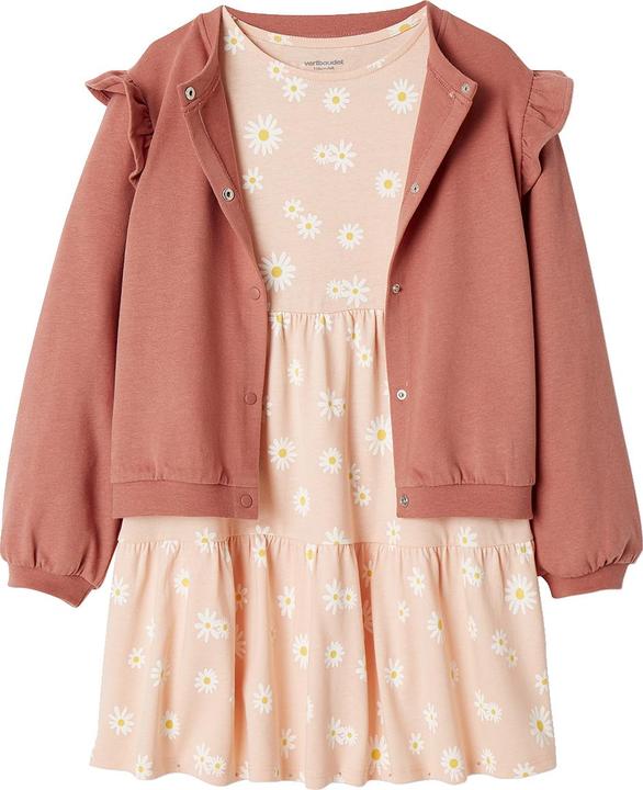 Actual product image Vertbaudet Girls' set: dress & sweat jacket (158)