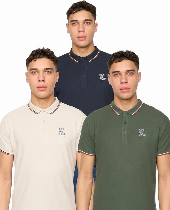 Immagine prodotto Duck and Cover Melports Maglietta Polo Uomo Misura Confezione 3 (L)