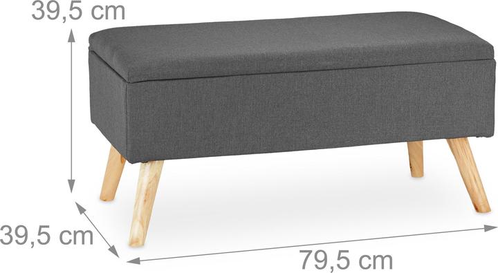 Actual product image Relaxdays Hallway Storage Bench, Padded (79.50 cm)