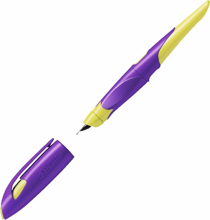 Produktbild STABILO EASYbirdy ergonomischer Schulfüller für Rechtshänder Standard-Feder (Gelb, Violett, 1 x)