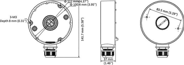 Actual product image Hikvision Connection box (Mounting kit)