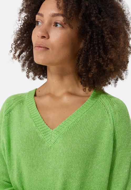 Produktbild Cash-Mere Seide Kaschmir Oversize Style V-Ausschnitt Pullover (L)