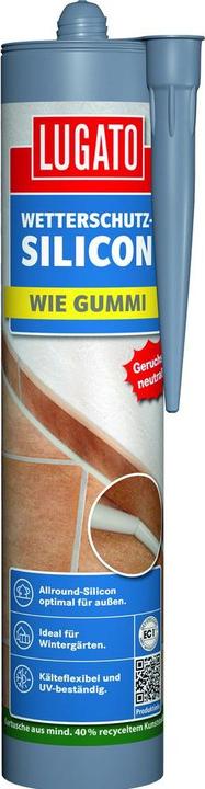 Lugato Comme le caoutchouc Protection contre les intempéries Silicone (Transparent, 310 ml)