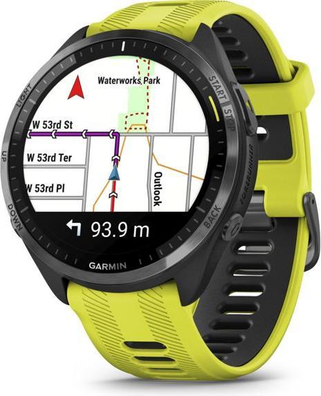 Productafbeelding Garmin Forerunner 965 GPS triatlonhorloge, titanium, zwart/geel (47.20 mm, Alleen WLAN)