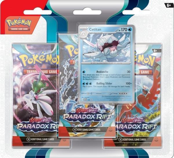 Produktbild Pokémon Cards Paradox Rift 3pack B. Cetitan