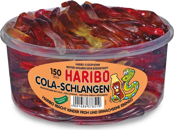 Image du produit Haribo Cola-Schlangen (150 pcs, 1050 g)