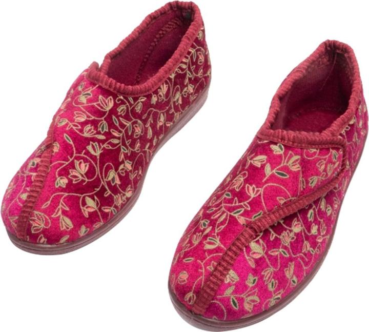 Actual product image Zedzzz Janice slippers with velcro fastening floral pattern (36)