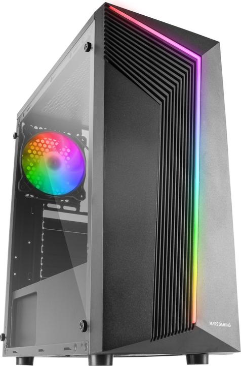 Mars Gaming Boitier Moyen Tour Atx Mc-X7 RGB Avec Panneau Vitré (Noir) (Mini-ITX, ATX)