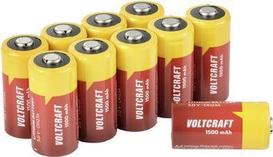 Actual product image Voltcraft CR123A 10pcs Photo battery CR-123A Lithium 1500 mAh 3 V 10 pcs. (10 pcs., RCR123A, 1500 mAh)