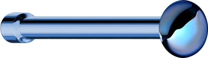 Produktbild Star Piercing Nasenstecker gerade mit Kuppel dunkelblau (ohne Messing, Chirurgenstahl 316L)