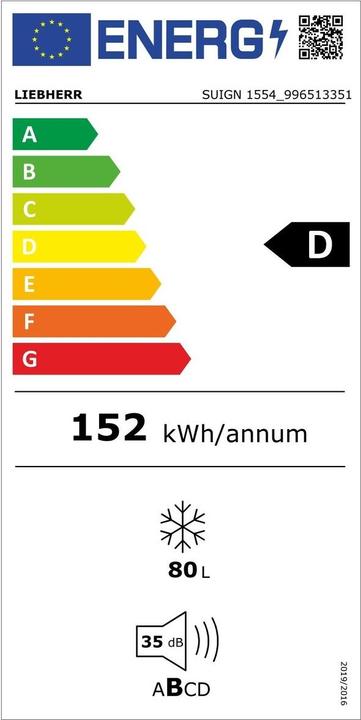 Energy Label Liebherr SUIGN 1554-26 (Installation, 79 l)