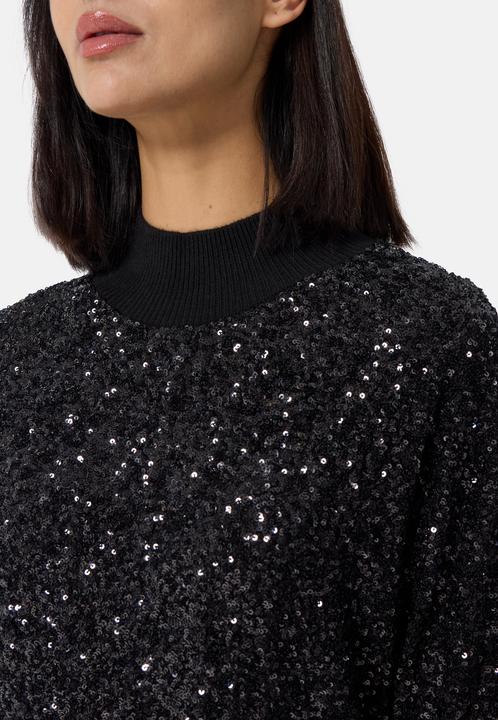 Image du produit Cash-Mere Kaschmir Rundhals Pullover mit Pailletten (L)