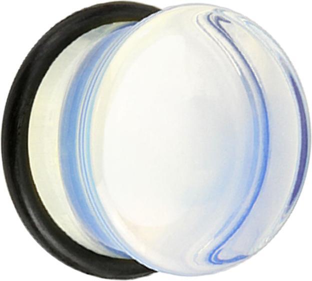 Produktbild Star Piercing Flared Plug aus Opalite Stein mit O-Ring (ohne Messing, Mineralisch)