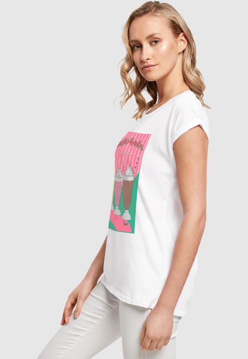 Actual product image Mister Tee MisterTee Ladies Milkshake Tee - Extended Shoulder Tee - 178079 (M)