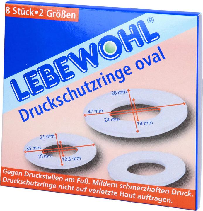 Immagine prodotto Lebewohl Anelli di protezione dalla pressione ovali, 8 pezzi di cerotti (8 x)