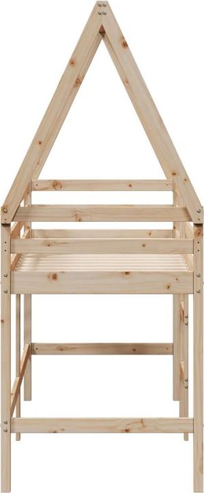 Actual product image VidaXL Loft bed with ladder roof bed children's bed play bed 90x190cm solid wood (90 x 190 cm)