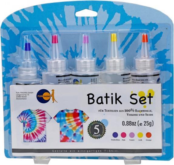 Image du produit Fun trading Couleurs batik set de 5 (Multicolore)