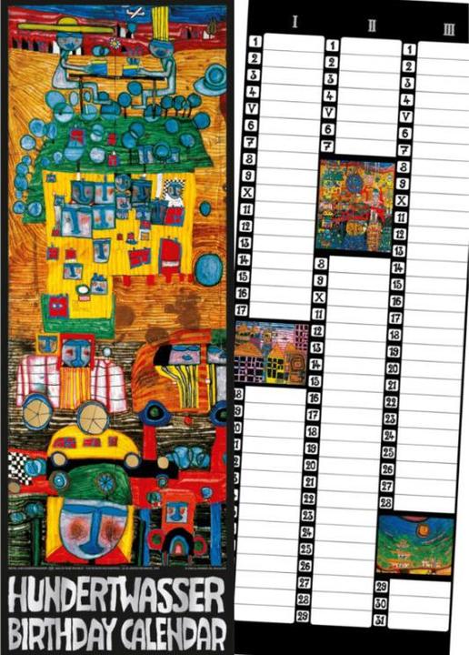 Actual product image Hundertwasser Birthday Calendar (Cheer, No binding, German)