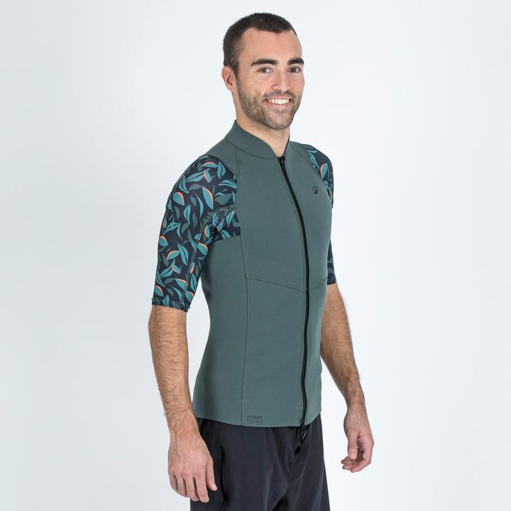 Actual product image Subea YULEX100 men's UV protection 1.5 mm short sleeve - Awake floral print (S)