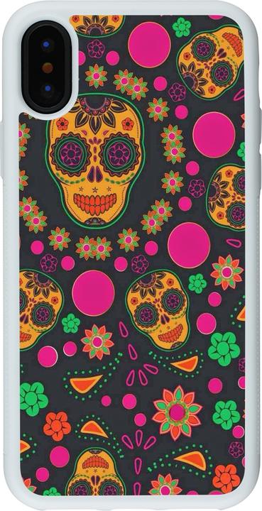 Immagine prodotto PhoneLook Coque Silicone rigide blanc Halloween 22 teschi messicani colorati (Apple iPhone XS, Apple iPhone X)