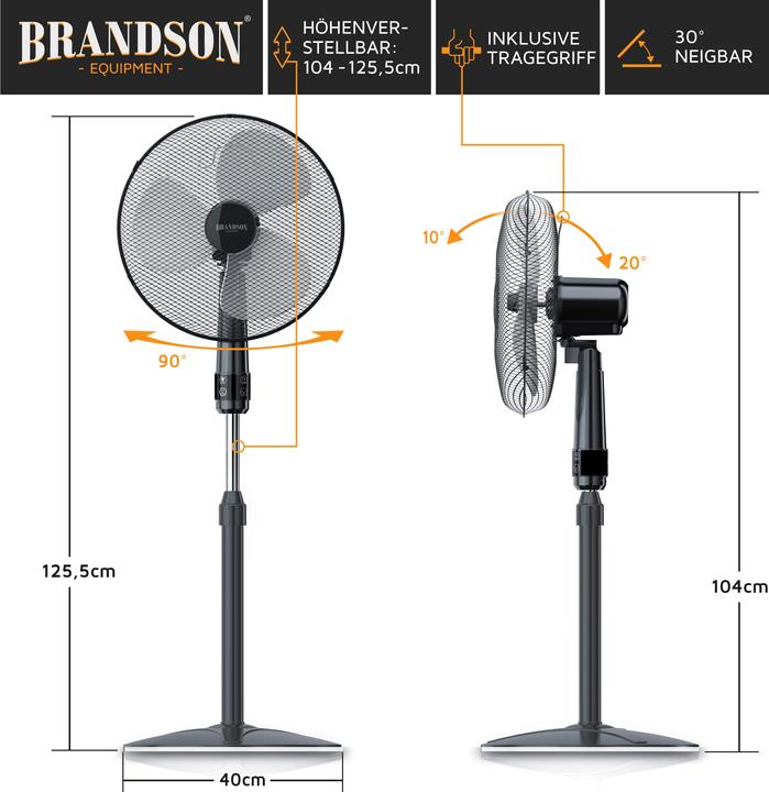 Actual product image Brandson Pedestal fan (45 dB)