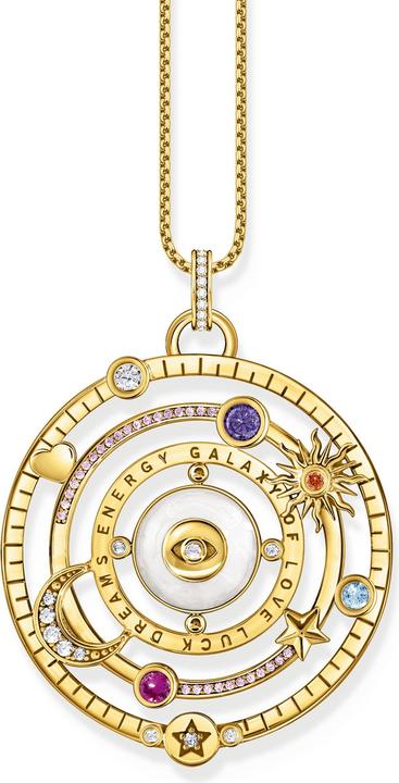 Image du produit Thomas Sabo Pendentif demi-sphère avec oeil pierres multicolores doré (Argent 925, Émail/argent, Émail)