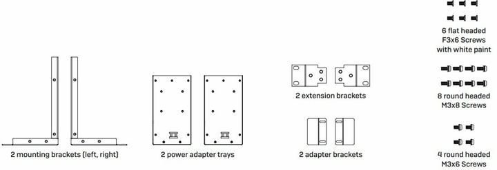 Actual product image Sophos Rackmount kit with adapter holder for XGS 88(w)/108(w) models only (Mounting kit)