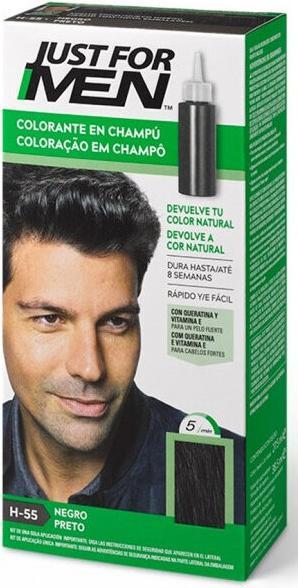 Actual product image Just For Men Natural Black Shampoo Colouring Shampoo 30ml (30 ml, Liquid shampoo)