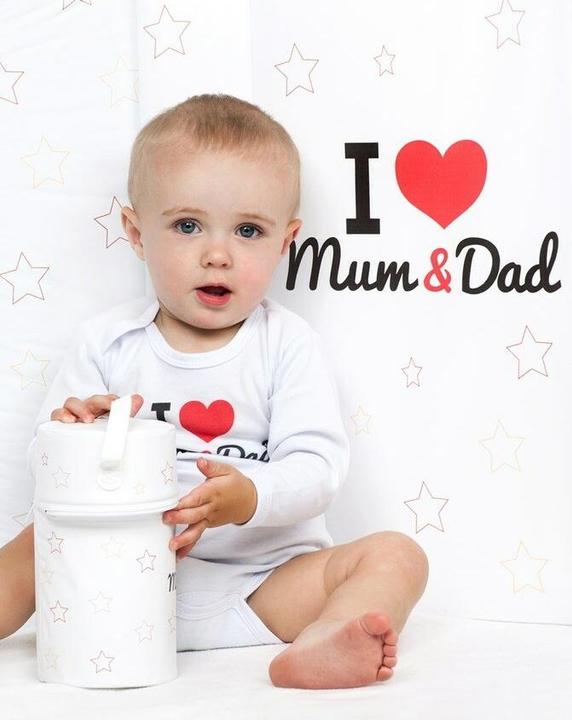 Produktbild New Baby Wickelauflage I love Mum and Dad weiss 50x80cm