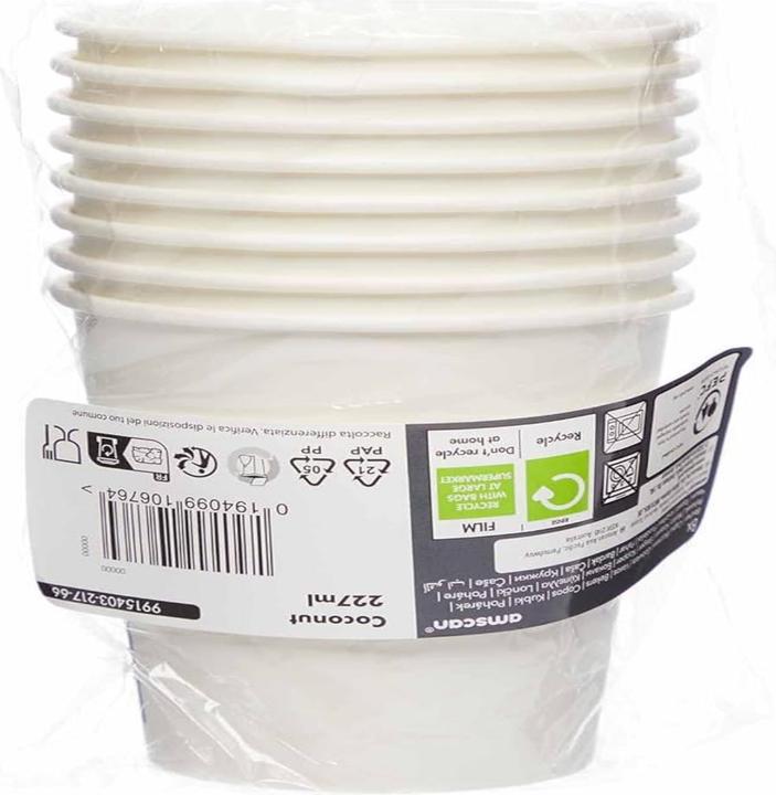 Produktbild Amscan White Eco-Friendly Recyclable Paper Party Cups (8 x)