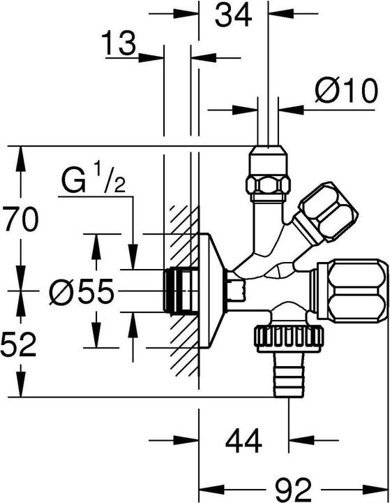 Produktbild Grohe Original WAS Kombi-Eckventil