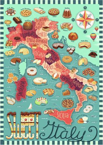 Actual product image Ravensburger Puzzle Map of Italy - Sweet 1000p (1000 pieces)
