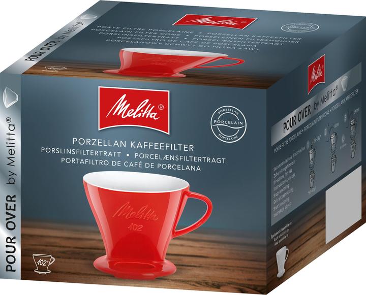 Image du produit Melitta Filtre à café en porcelaine (goutte à goutte) 102 - Rouge