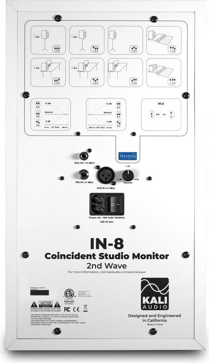 Actual product image Kali Audio IN-8 WH Second Wave actieve studiomonitor (per stuk) (Active, 1 pc.)
