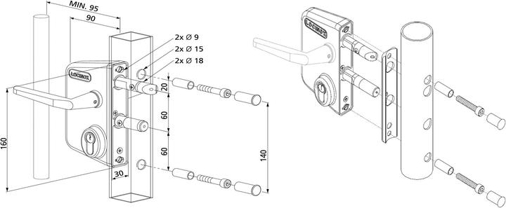 Image du produit Locinox Serrure pour portail de jardin (1 pcs)