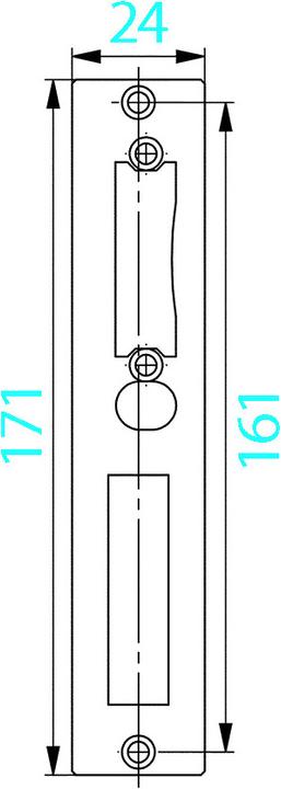 Actual product image Amf Strike plate to garden gate locks (1 pcs.)