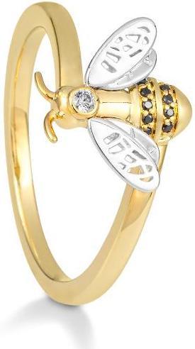 Immagine prodotto Breuning ANELLO - E.SAFIR BIANCO/BRILL. 0,036 Ct. nero (55, 585/14 K Oro)