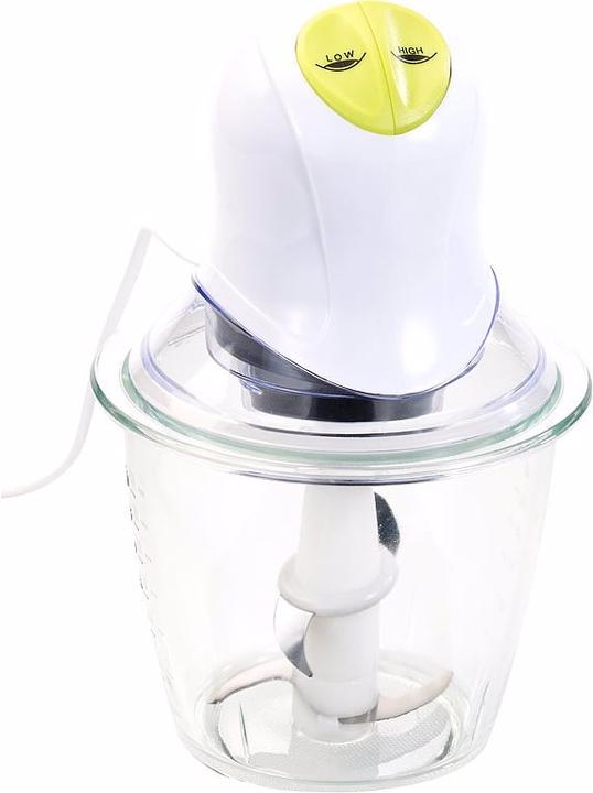 Actual product image Rosenstein & Söhne Electric Mini Chopper with 4 Blades & Glass Container (300 W)