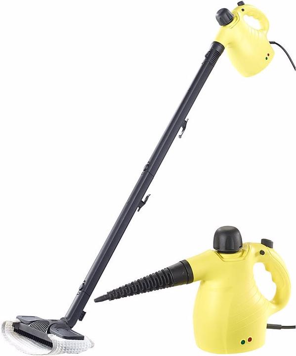 Sichler Pulitore a vapore a mano 2in1, mop a vapore e scopa