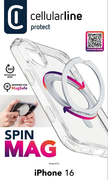 Immagine prodotto Cellularline Cellular Line Cover per iPhone 16 Spin (Apple iPhone 16)