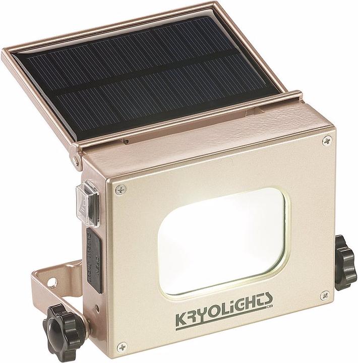 Immagine prodotto KryoLights Proiettore LED 2in1 con powerbank e pannello solare (4000 mAh, 5 W, 14800 Wh)