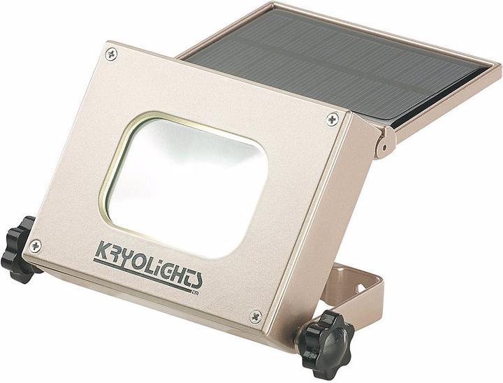 Immagine prodotto KryoLights Proiettore LED 2in1 con powerbank e pannello solare (4000 mAh, 5 W, 14800 Wh)