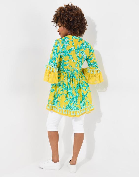 Produktbild Joe Browns Boho Print Lace Sleeve Beaded Cotton Tunic Dress (40)